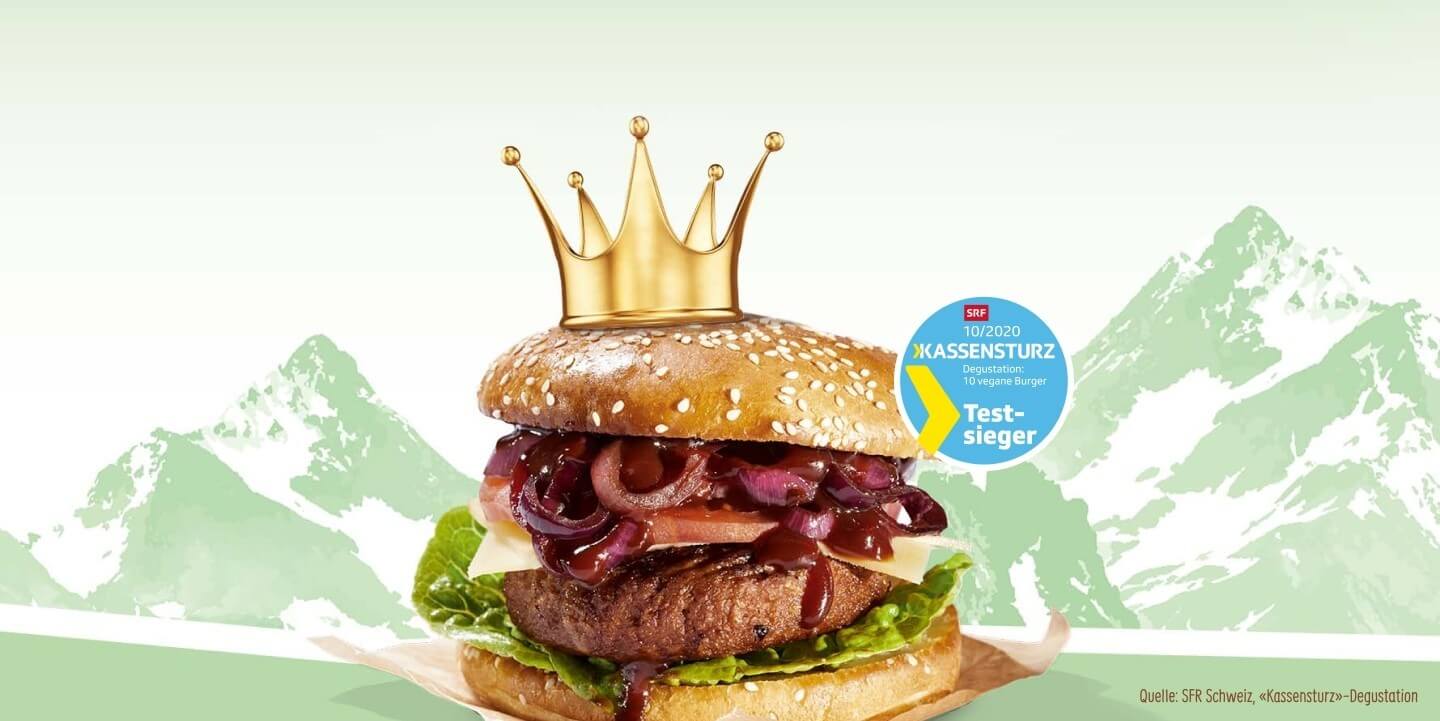 Veganer Burger ist Testsieger im Jahr 2020