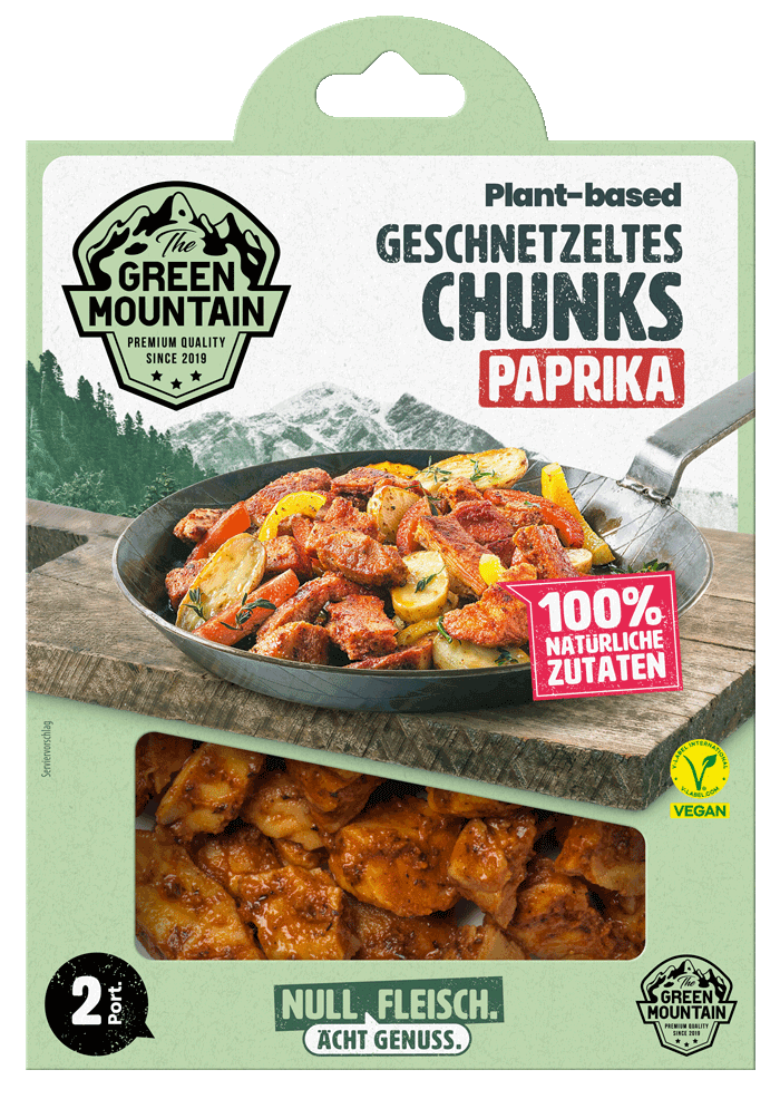 Vegetarisch Geschnetzeltes Chunks Paprika