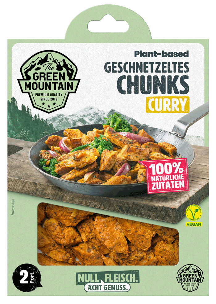 Vegetarisch Geschnetzeltes Chunks Curry