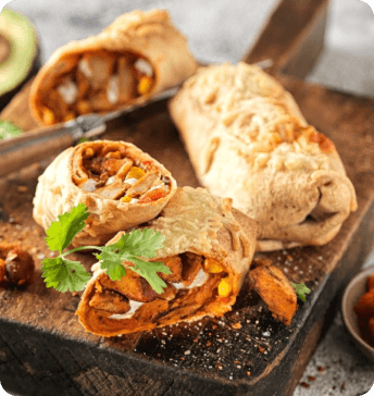 Mexican Burrito mit Paprika Chunks