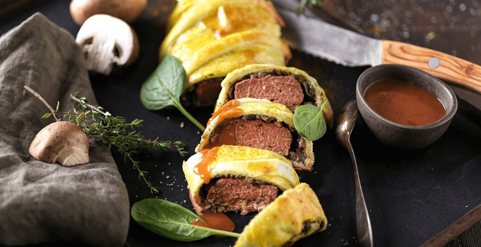 Beef Wellington mit Plant-Based Steak