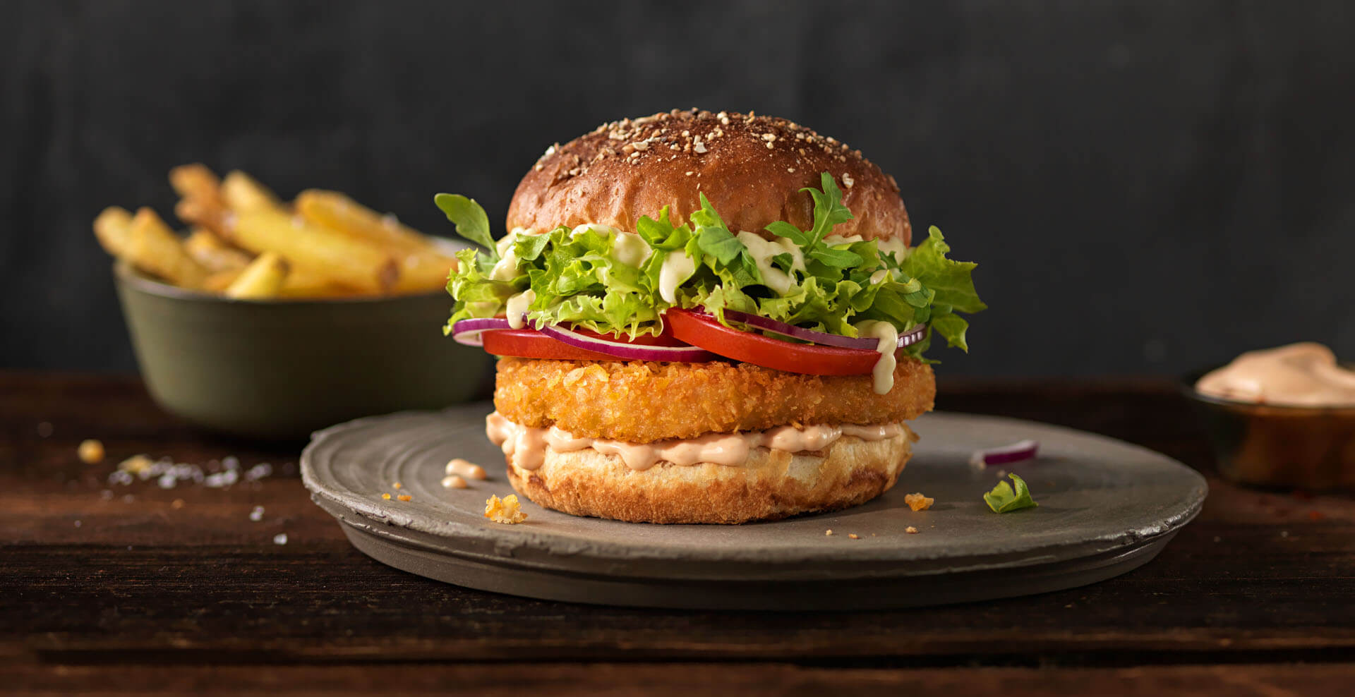 Veganer Crispy Burger