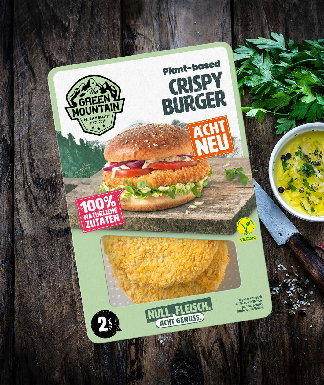 Veganer Crispy Burger